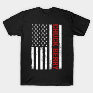 Graphic Chuck Berry Proud Name US American Flag Birthday Gift T-Shirt